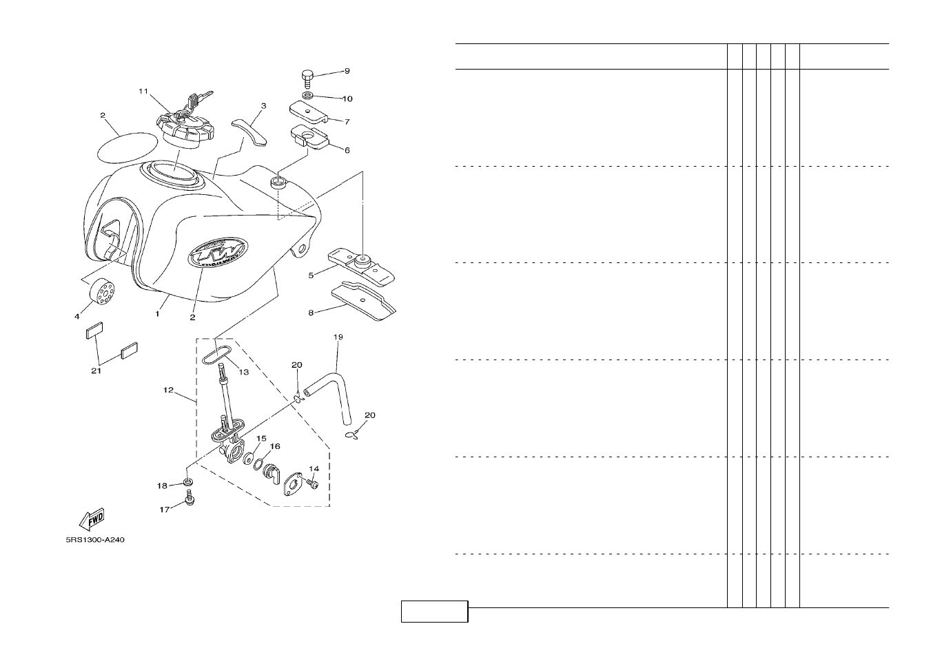 Fuel tank | Yamaha TW125 (5RS1) User Manual | Page 36 / 57