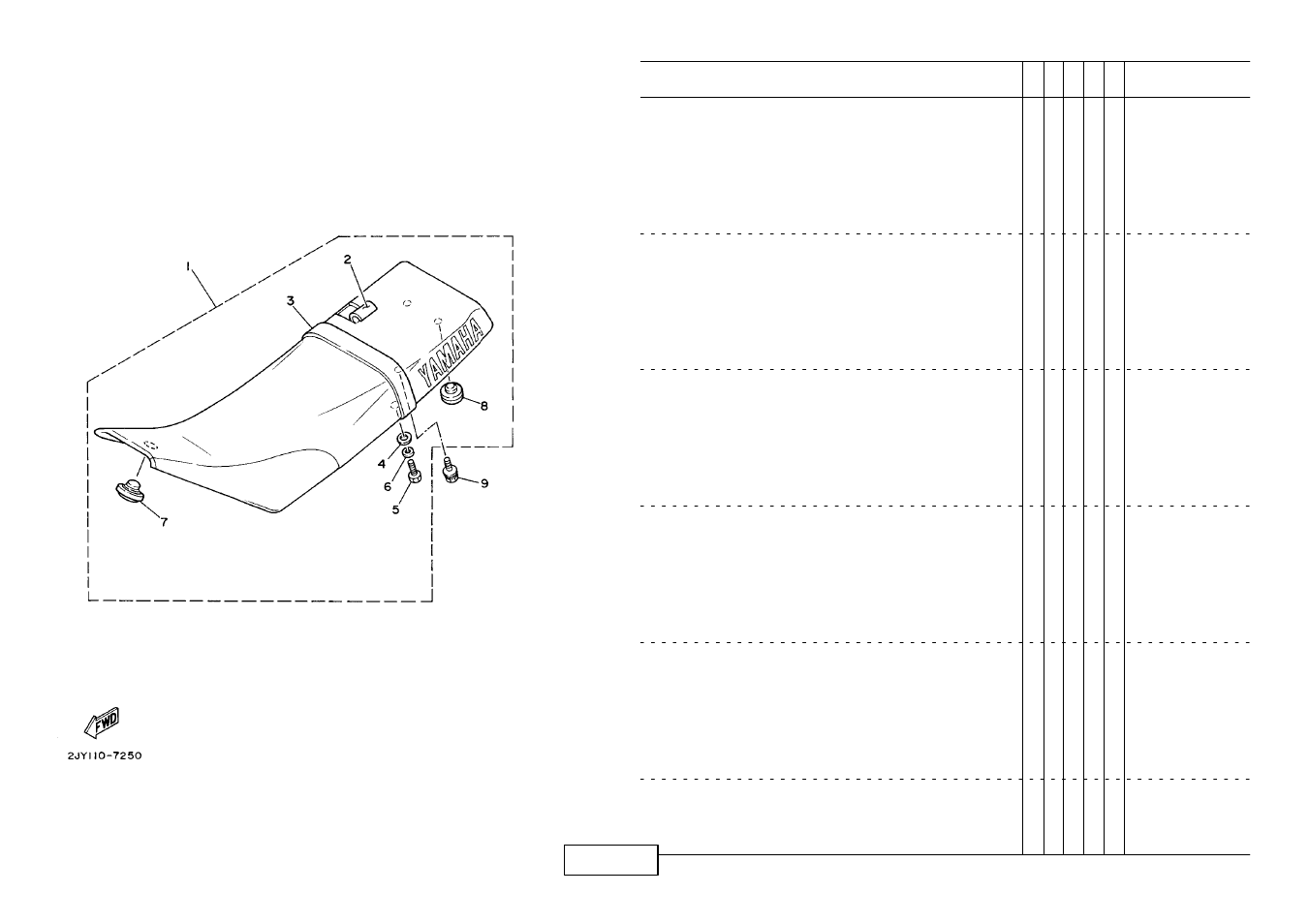 Seat | Yamaha TW125 (5RS1) User Manual | Page 37 / 57