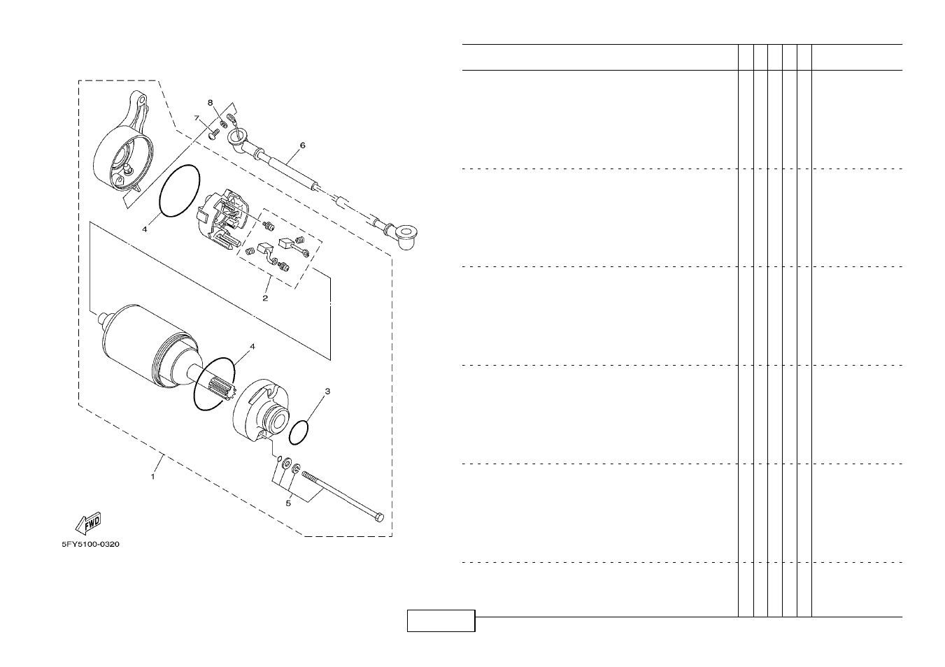 Starting motor | Yamaha TW125 (5RS1) User Manual | Page 47 / 57