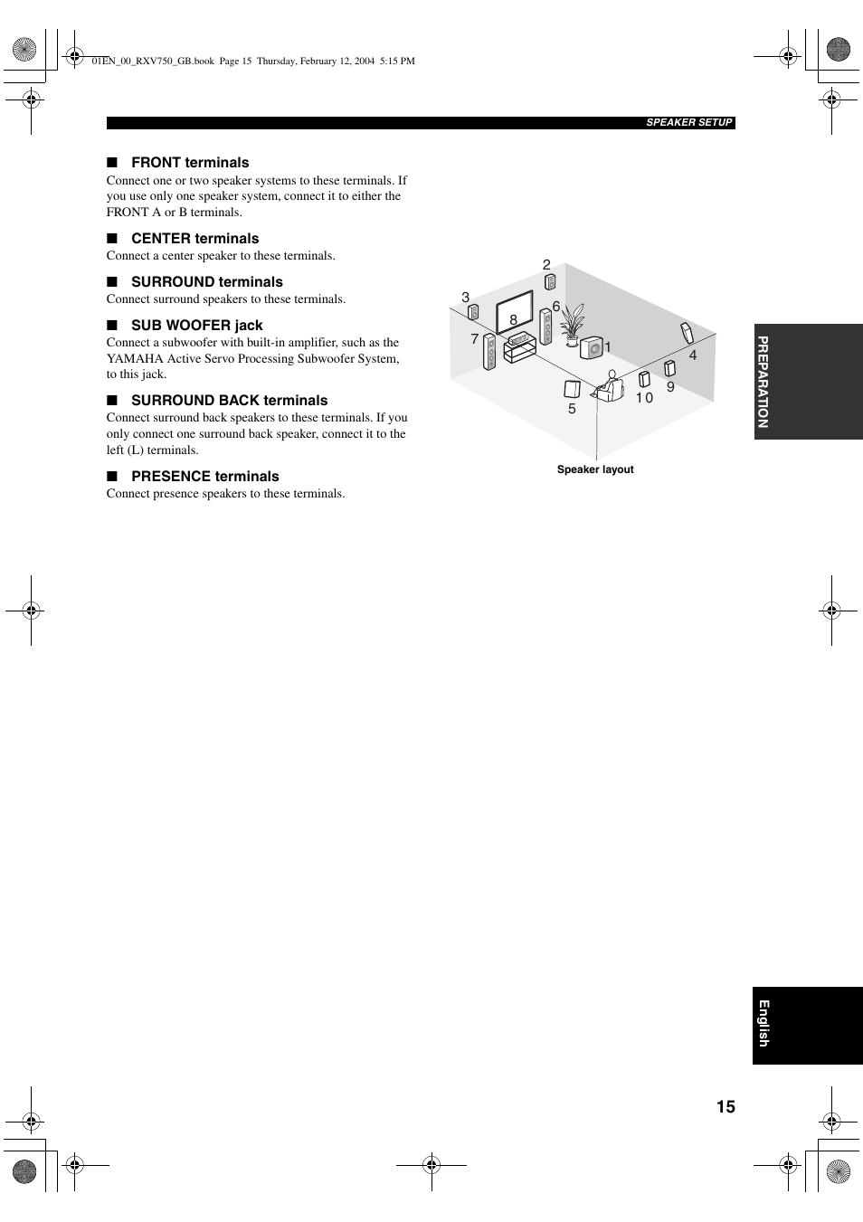 Yamaha DSP-AX750SE User Manual | Page 17 / 91