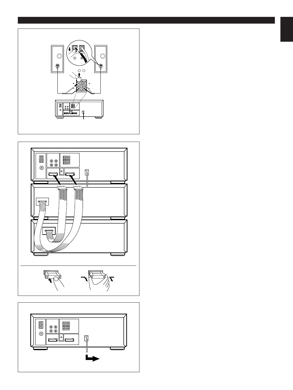 Speaker connection, System connection, Connecting the ac supply lead | Yamaha CC-50 User Manual | Page 13 / 48