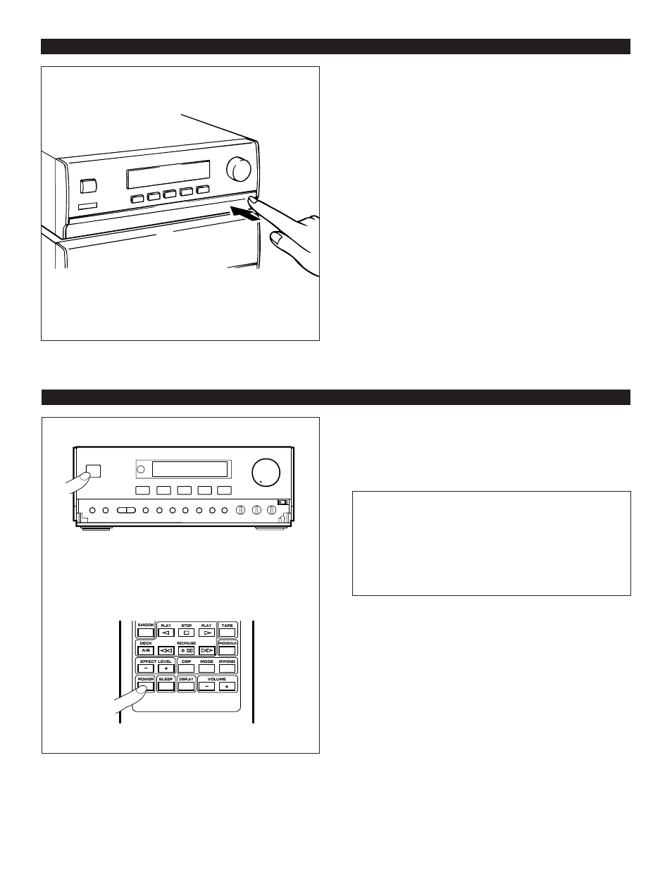 Open/close the control door, Turning the power on/off to this system, E-12 | Yamaha CC-50 User Manual | Page 14 / 48