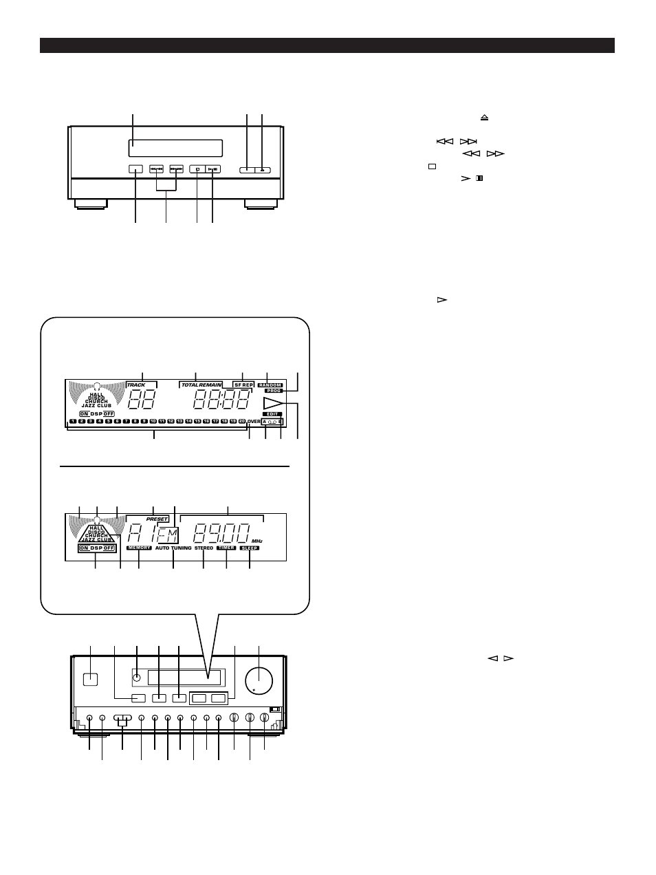 Cd player (cdx-s50), Receiver (rx-s50) | Yamaha CC-50 User Manual | Page 6 / 48