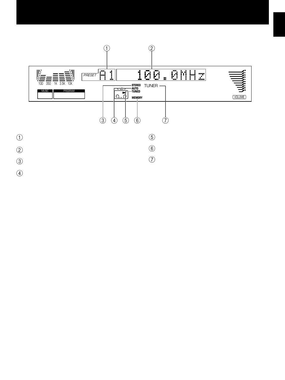 Tuning operation, Display information | Yamaha GX-500VCD User Manual | Page 25 / 46