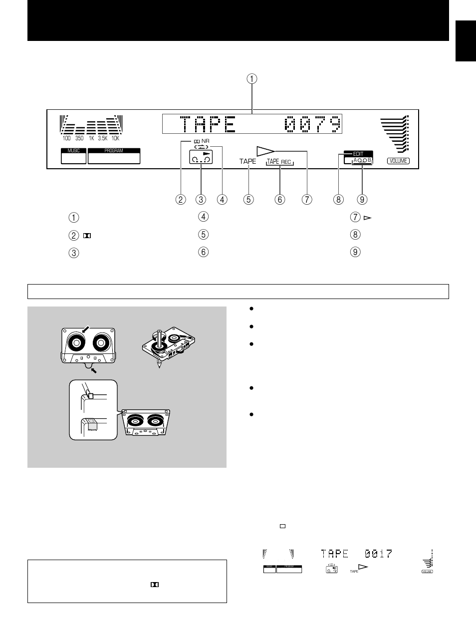 Playing back a tape, General information, Display information 1 | E-21 english | Yamaha GX-500VCD User Manual | Page 29 / 46