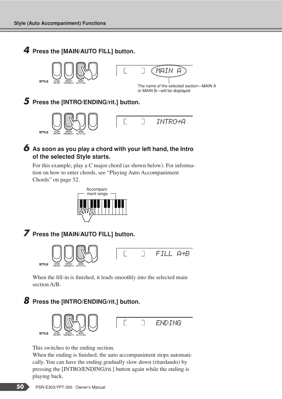 Yamaha YPT-300 User Manual | Page 50 / 84