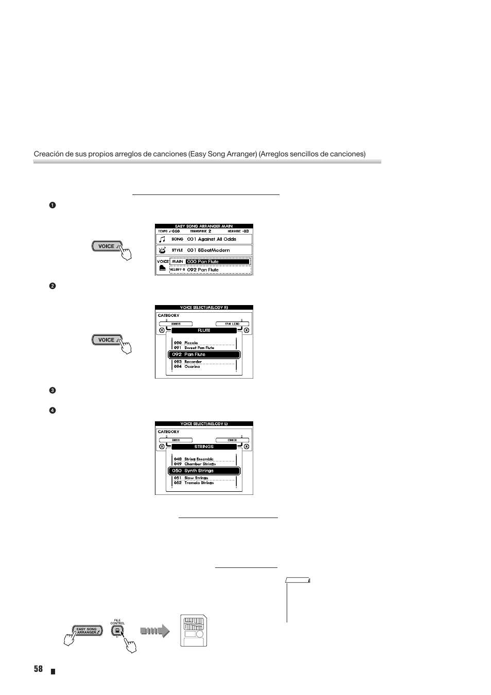 Yamaha Portable Entertainment Station PSR-K1 User Manual | Page 58 / 104