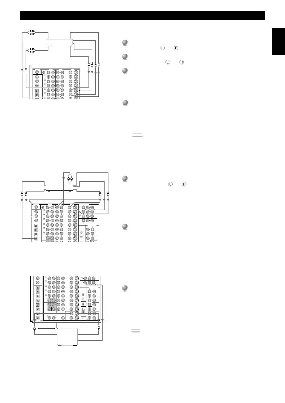 Hookups, Connecting a vcr, Connecting a dvd player | Connecting a video monitor, English | Yamaha DSP-AX1 User Manual | Page 21 / 88