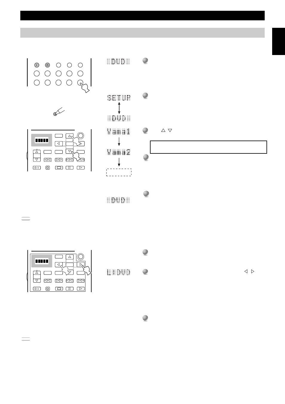Remote control features, English, Press learn to confirm the preset | Select a library (component category) by using | Yamaha DSP-AX1 User Manual | Page 59 / 88