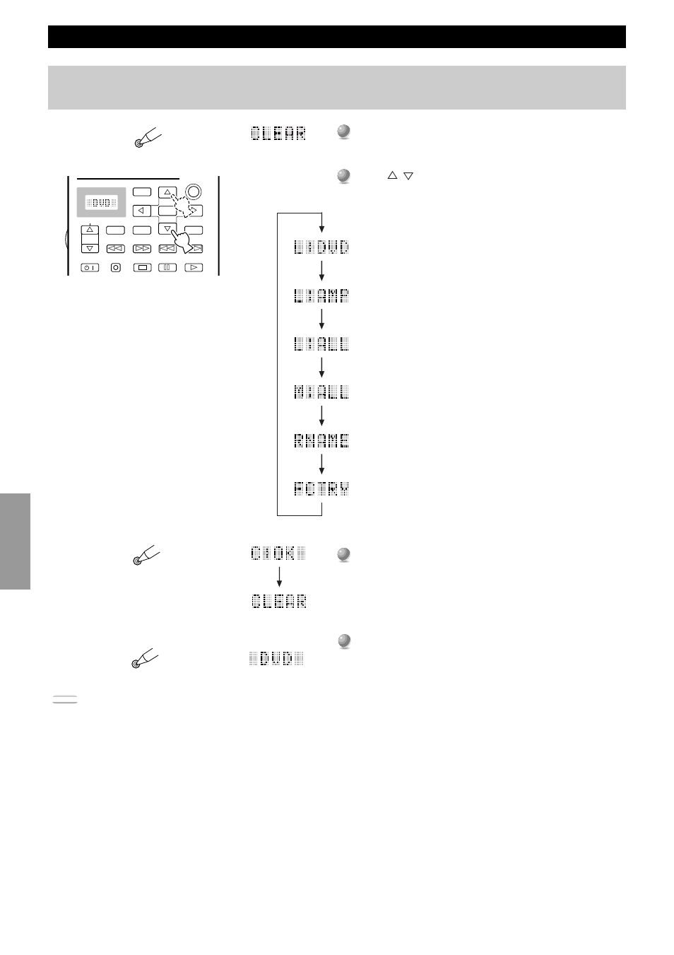 Remote control features, Press, Press and hold clear again for about 3 seconds | Press clear to confirm clearing | Yamaha DSP-AX1 User Manual | Page 64 / 88