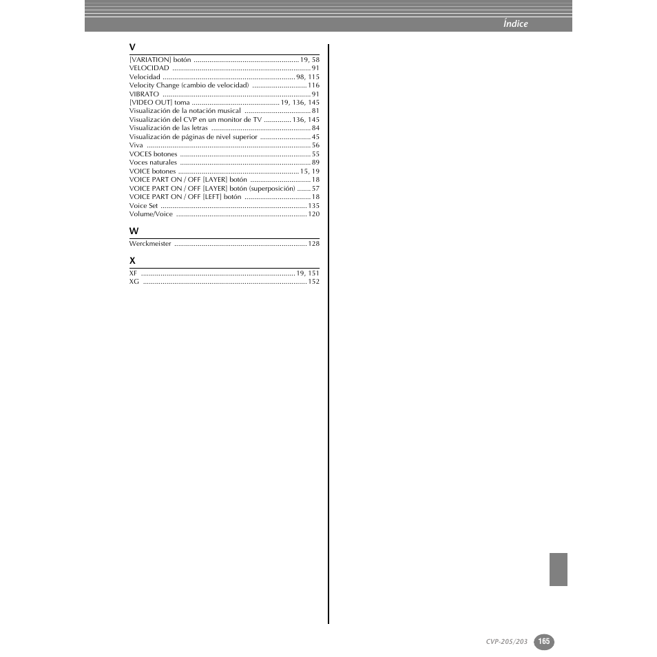 Yamaha Clavinova CVP-203 User Manual | Page 165 / 169