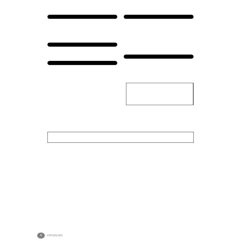 Yamaha Clavinova CVP-203 User Manual | Page 4 / 169