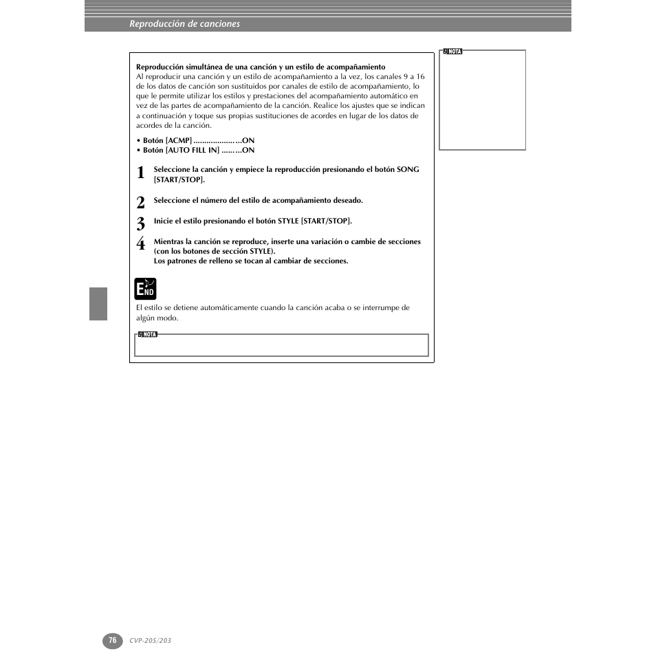 Yamaha Clavinova CVP-203 User Manual | Page 76 / 169