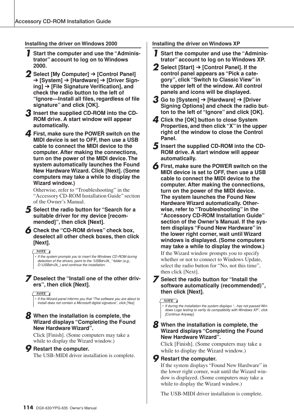 Yamaha YPG-635 User Manual | Page 114 / 154