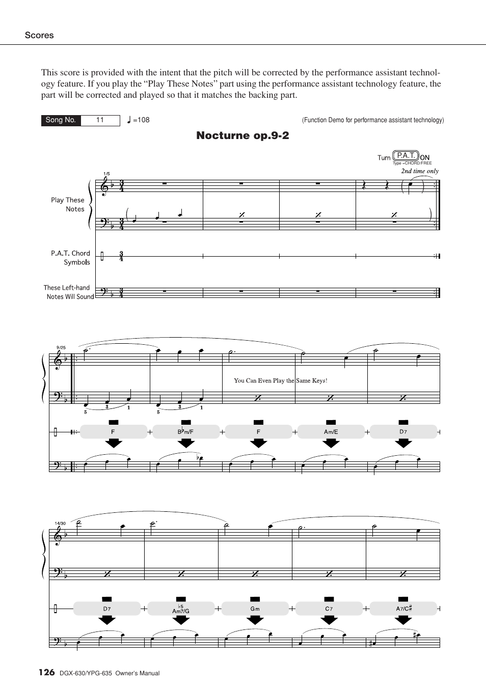 Nocturne op.9-2 | Yamaha YPG-635 User Manual | Page 126 / 154