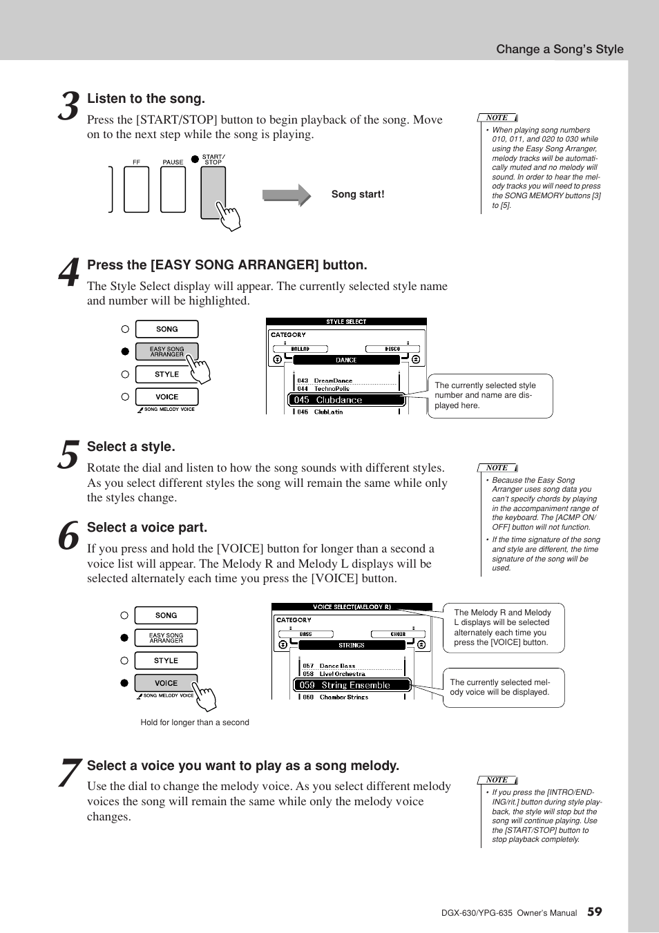 Yamaha YPG-635 User Manual | Page 59 / 154