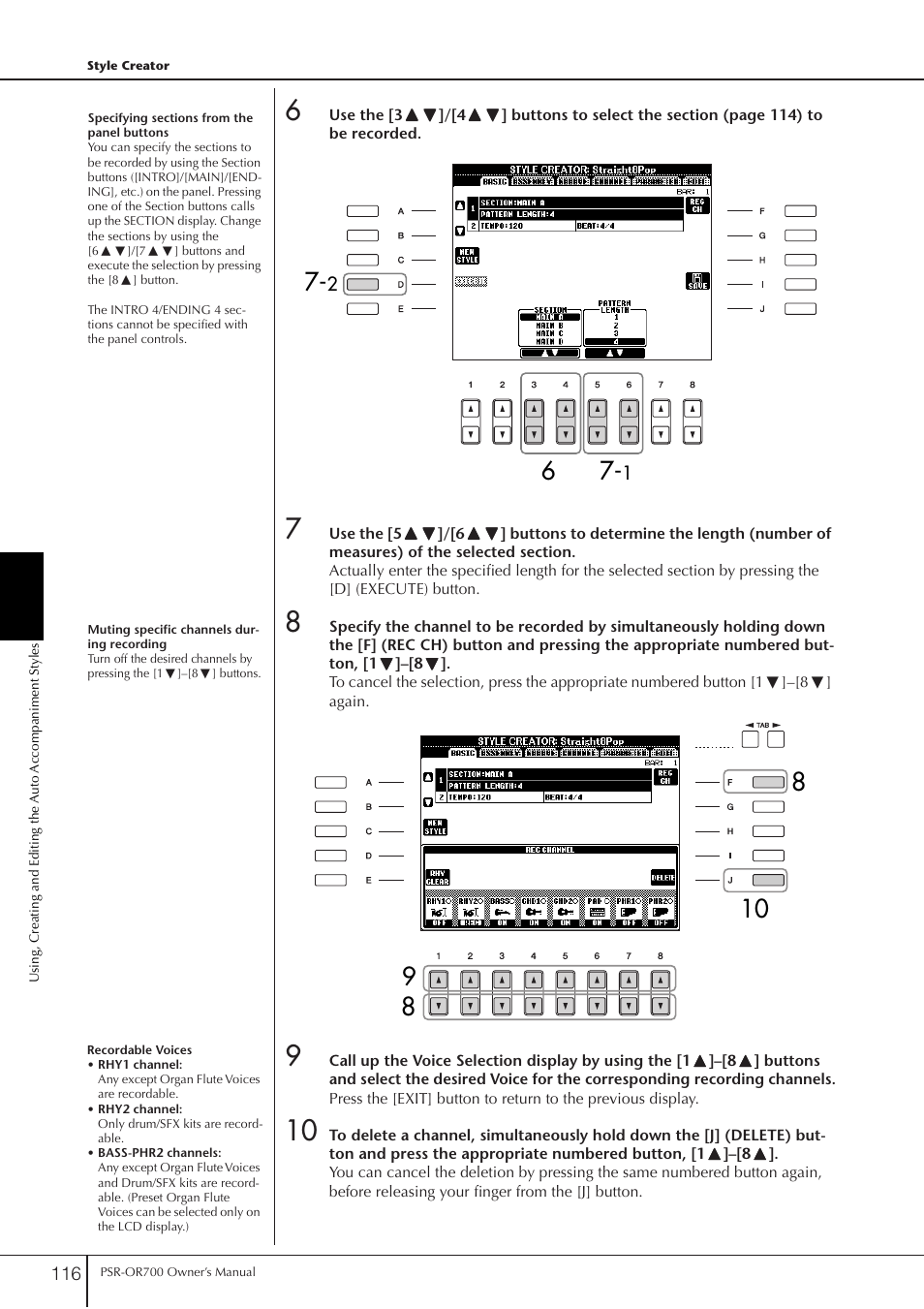 Yamaha PORTATONE PSR-OR700 User Manual | Page 116 / 196