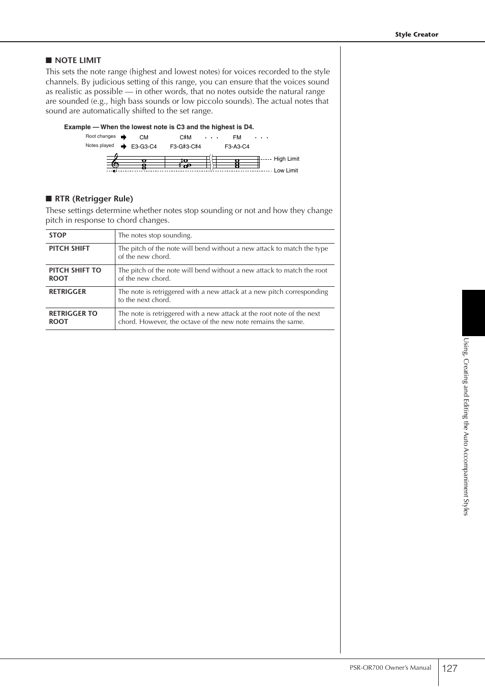 Yamaha PORTATONE PSR-OR700 User Manual | Page 127 / 196