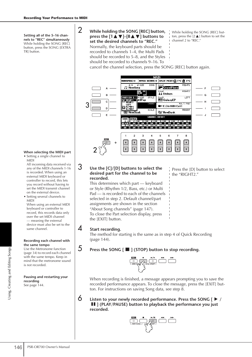 Yamaha PORTATONE PSR-OR700 User Manual | Page 146 / 196