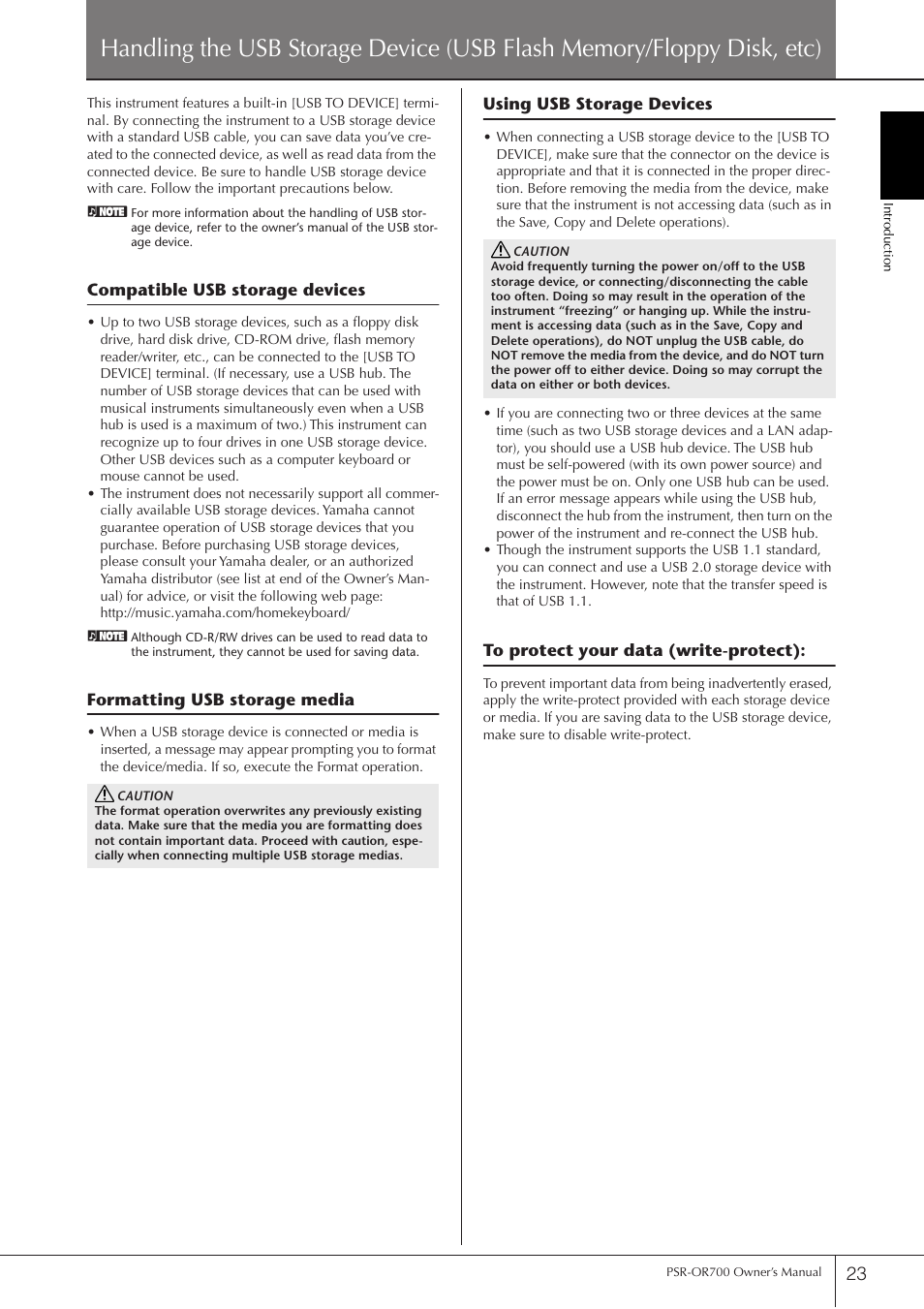 Yamaha PORTATONE PSR-OR700 User Manual | Page 23 / 196