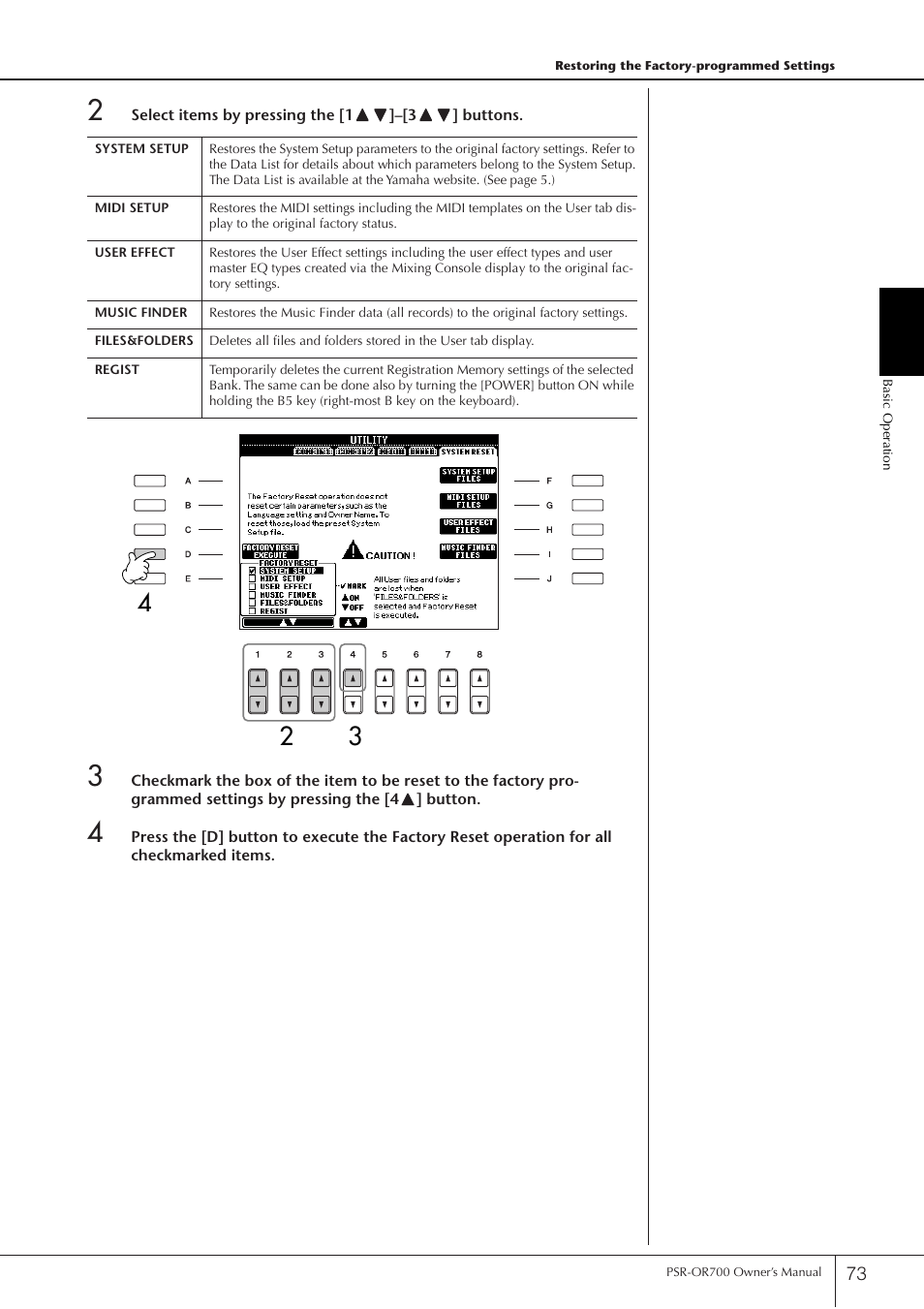 Yamaha PORTATONE PSR-OR700 User Manual | Page 73 / 196