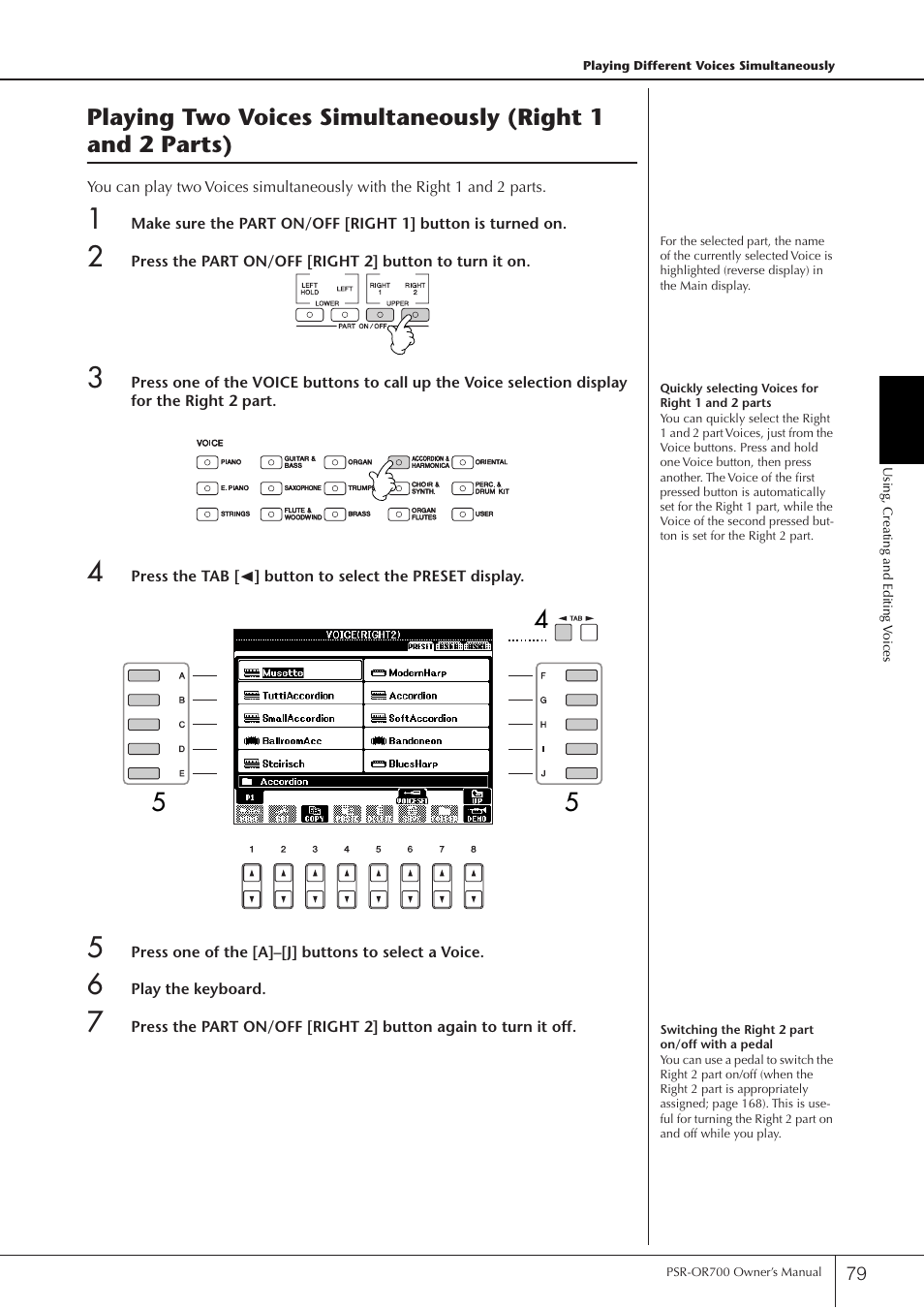 Yamaha PORTATONE PSR-OR700 User Manual | Page 79 / 196