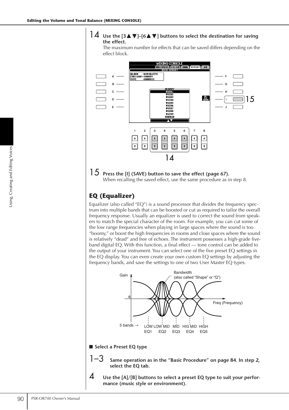 Eq (equalizer) | Yamaha PORTATONE PSR-OR700 User Manual | Page 90 / 196