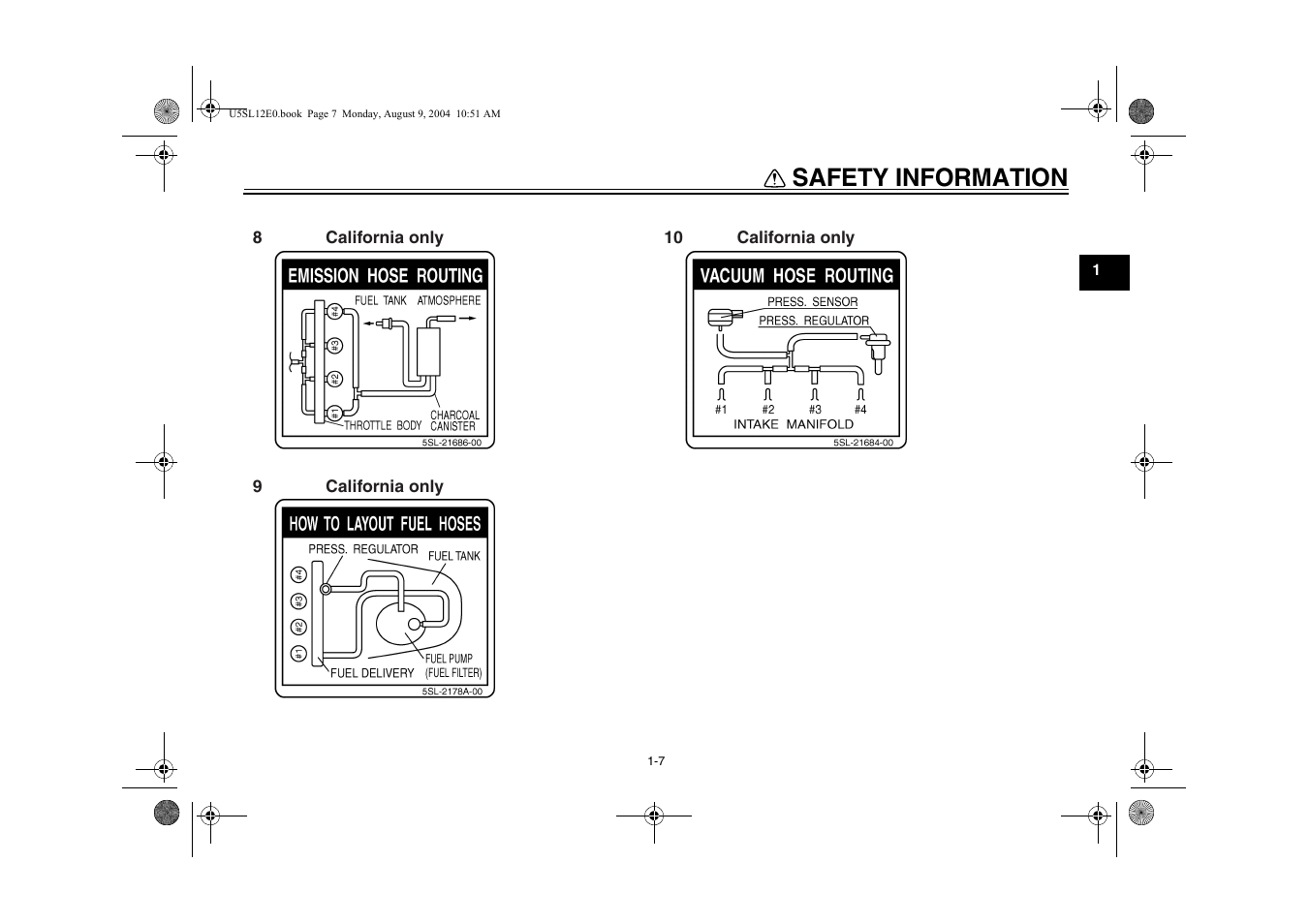 Safety information | Yamaha YZF-R6T(C) User Manual | Page 15 / 111