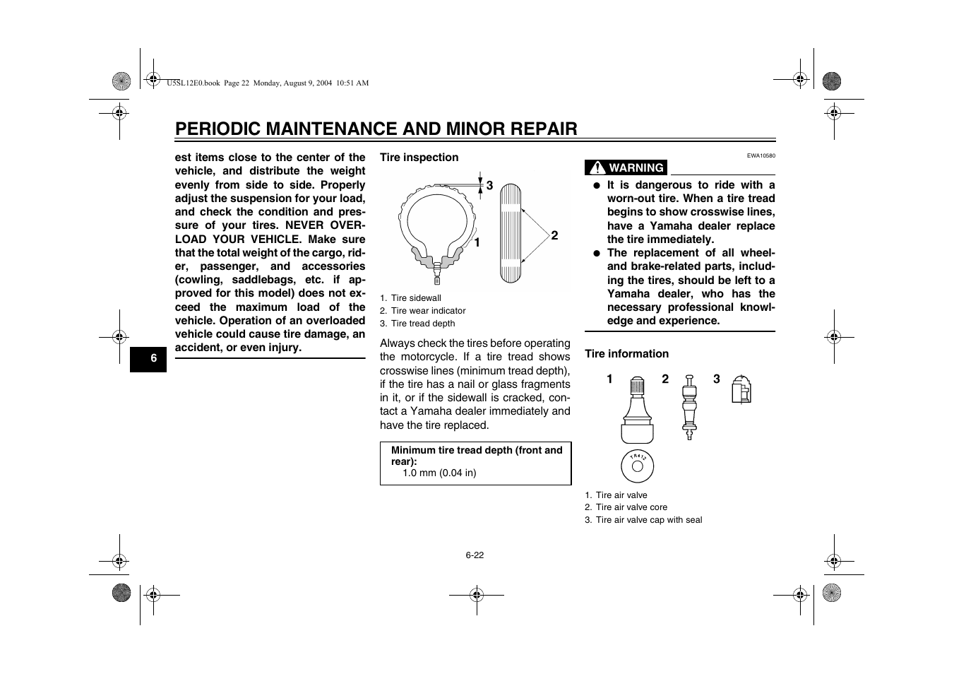 Periodic maintenance and minor repair | Yamaha YZF-R6T(C) User Manual | Page 68 / 111