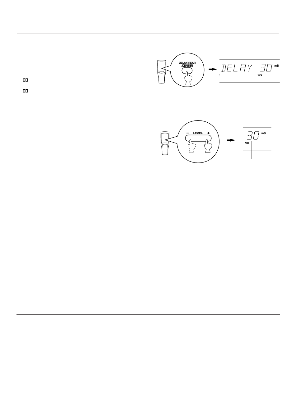 34 adjustment of delay time | Yamaha RX-V10 User Manual | Page 36 / 39