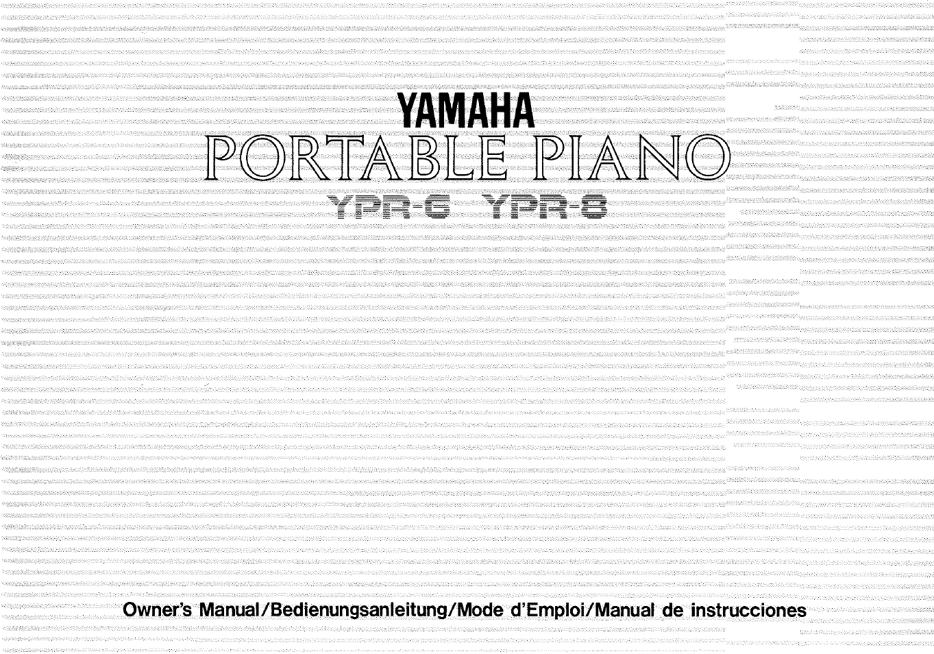 Yamaha YPR-6 User Manual | 6 pages