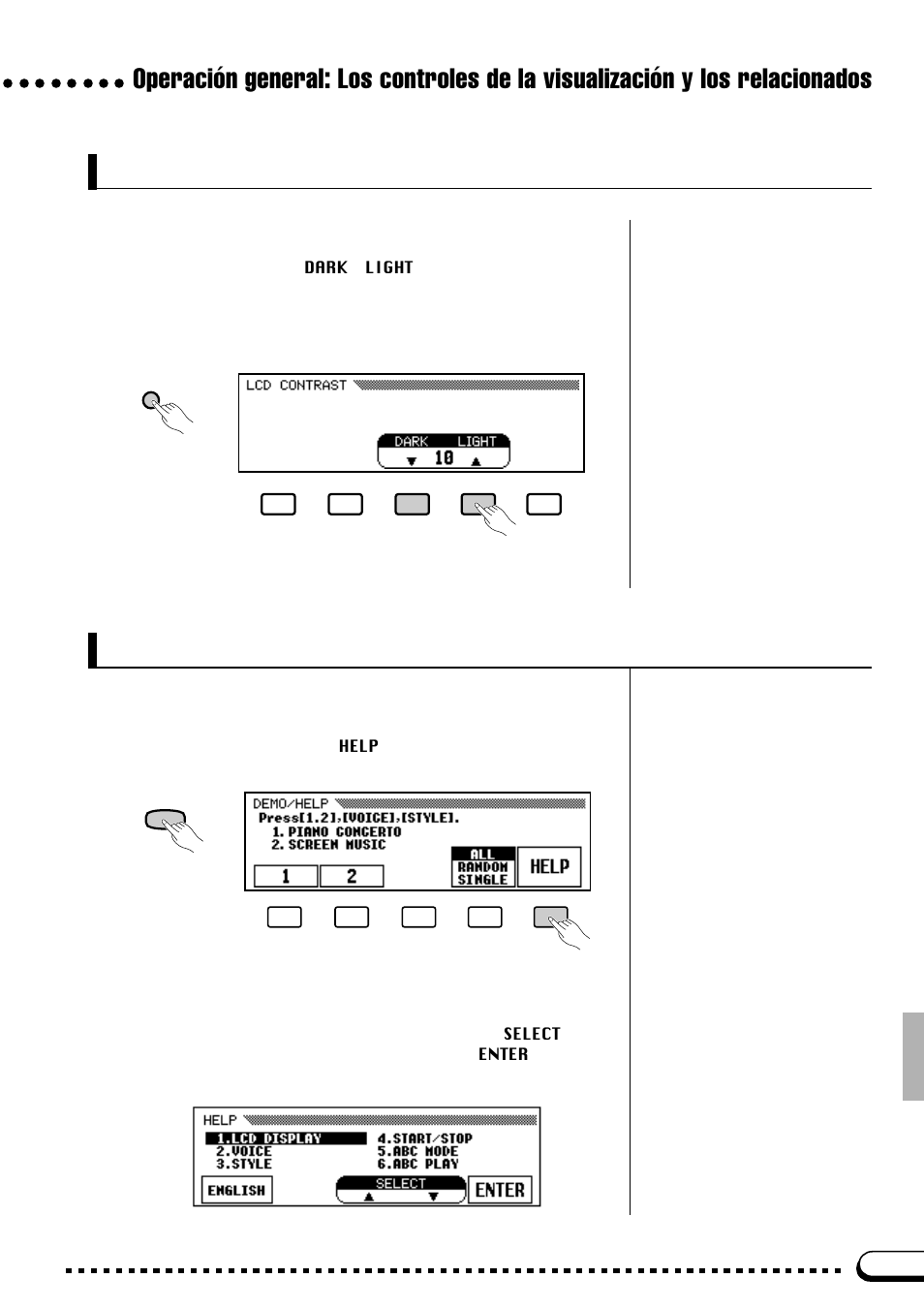 La función de ayuda | Yamaha CVP-69A FR User Manual | Page 14 / 163