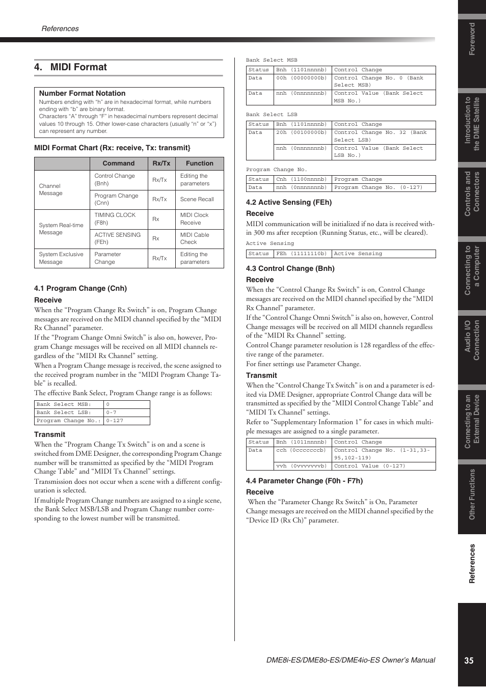 Midi format | Yamaha DME8o-ES User Manual | Page 35 / 48