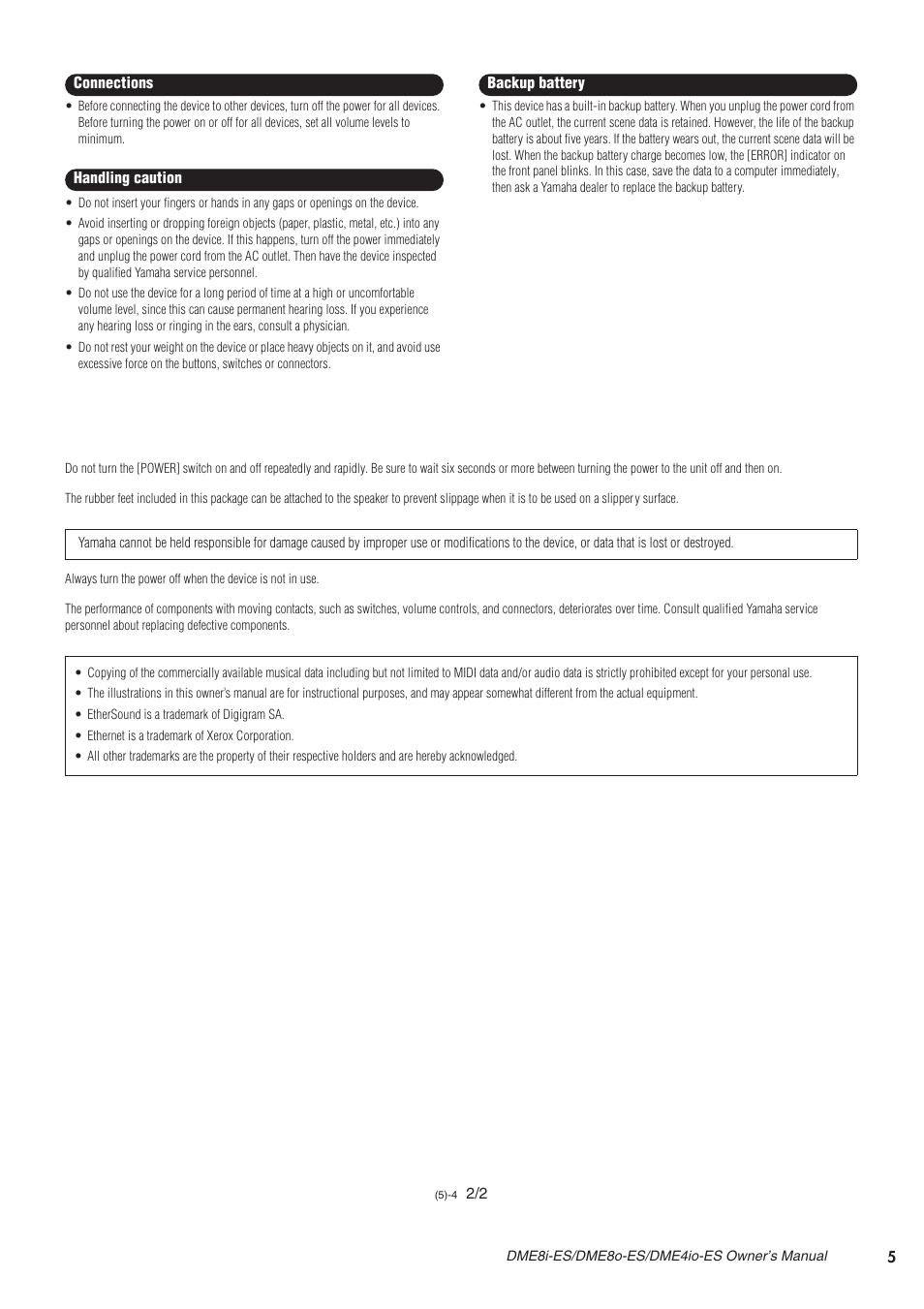 Yamaha DME8o-ES User Manual | Page 5 / 48