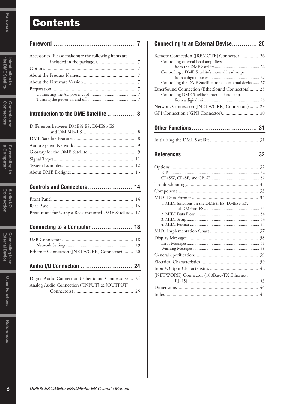 Yamaha DME8o-ES User Manual | Page 6 / 48