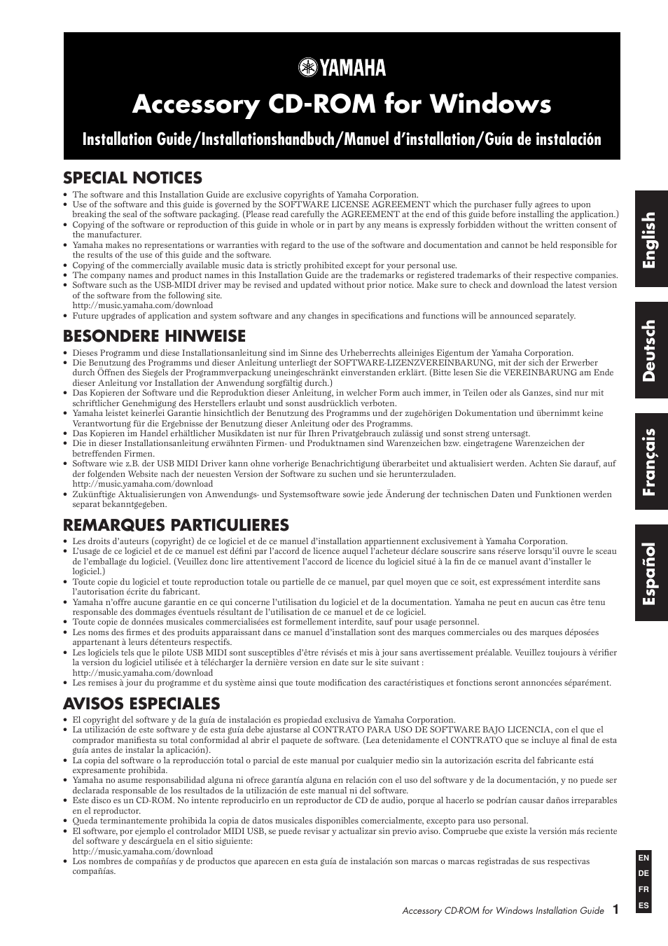 Yamaha CLP-380  EU User Manual | 9 pages
