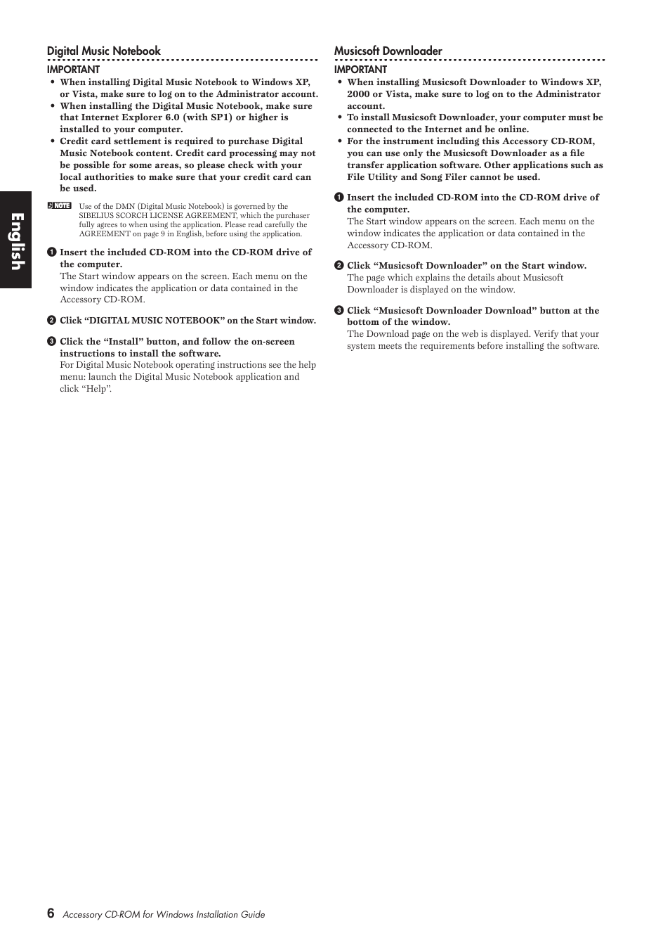 English | Yamaha CLP-380  EU User Manual | Page 6 / 9