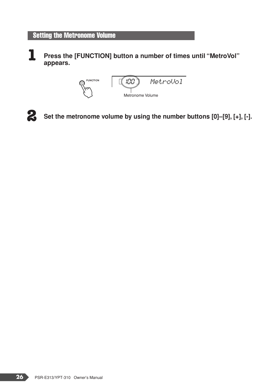 Yamaha YPT-310 User Manual | Page 26 / 90