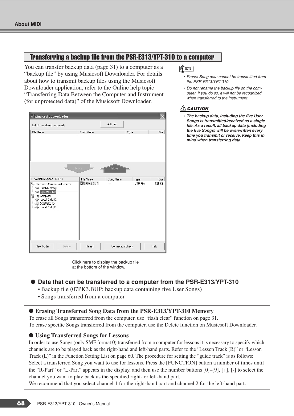 Yamaha YPT-310 User Manual | Page 68 / 90