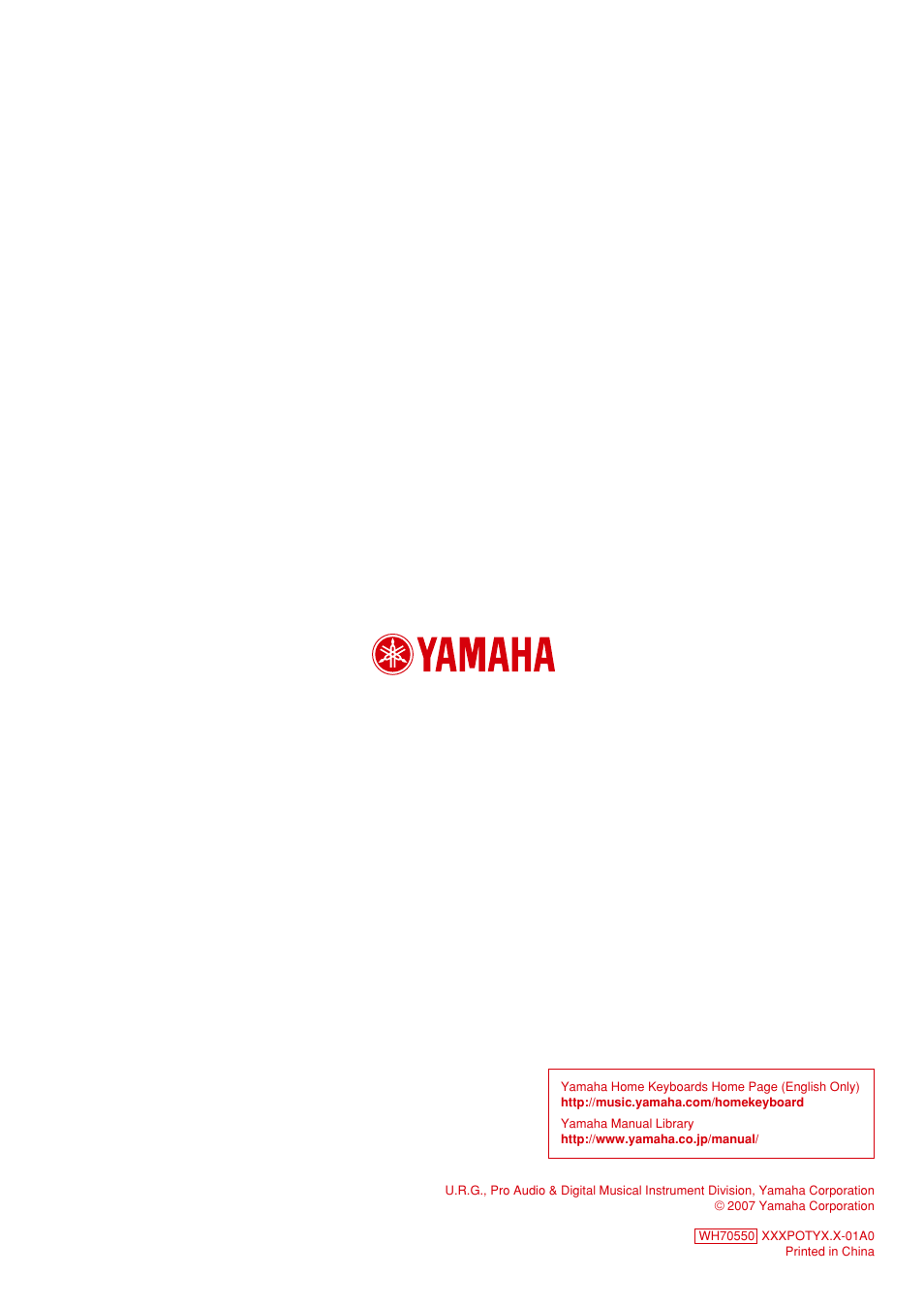 Yamaha YPT-310 User Manual | Page 90 / 90