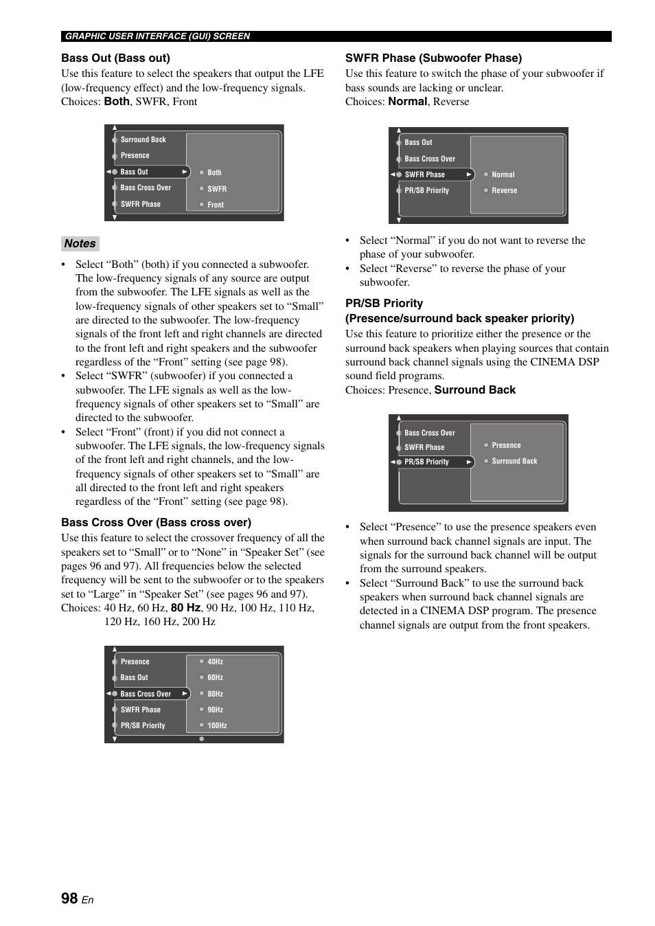 Yamaha RX-V2700 User Manual | Page 100 / 164