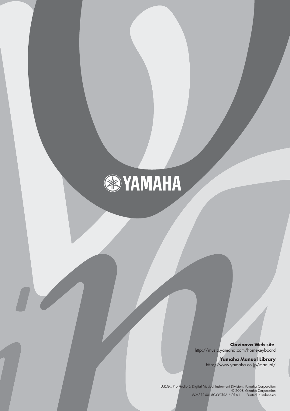 Yamaha Clavinova CLP-320 User Manual | Page 44 / 44