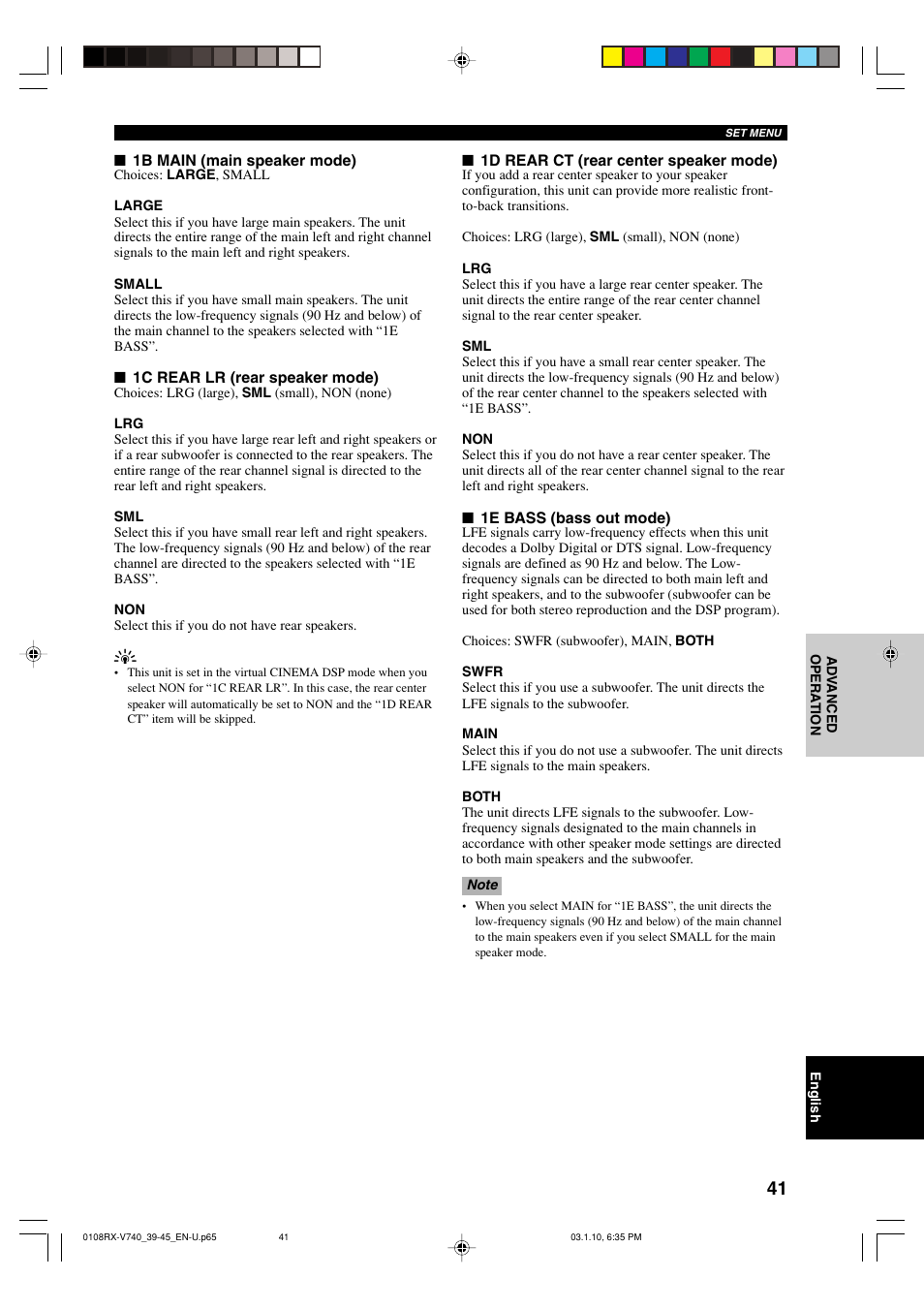 Yamaha RX-V740 U User Manual | Page 45 / 71