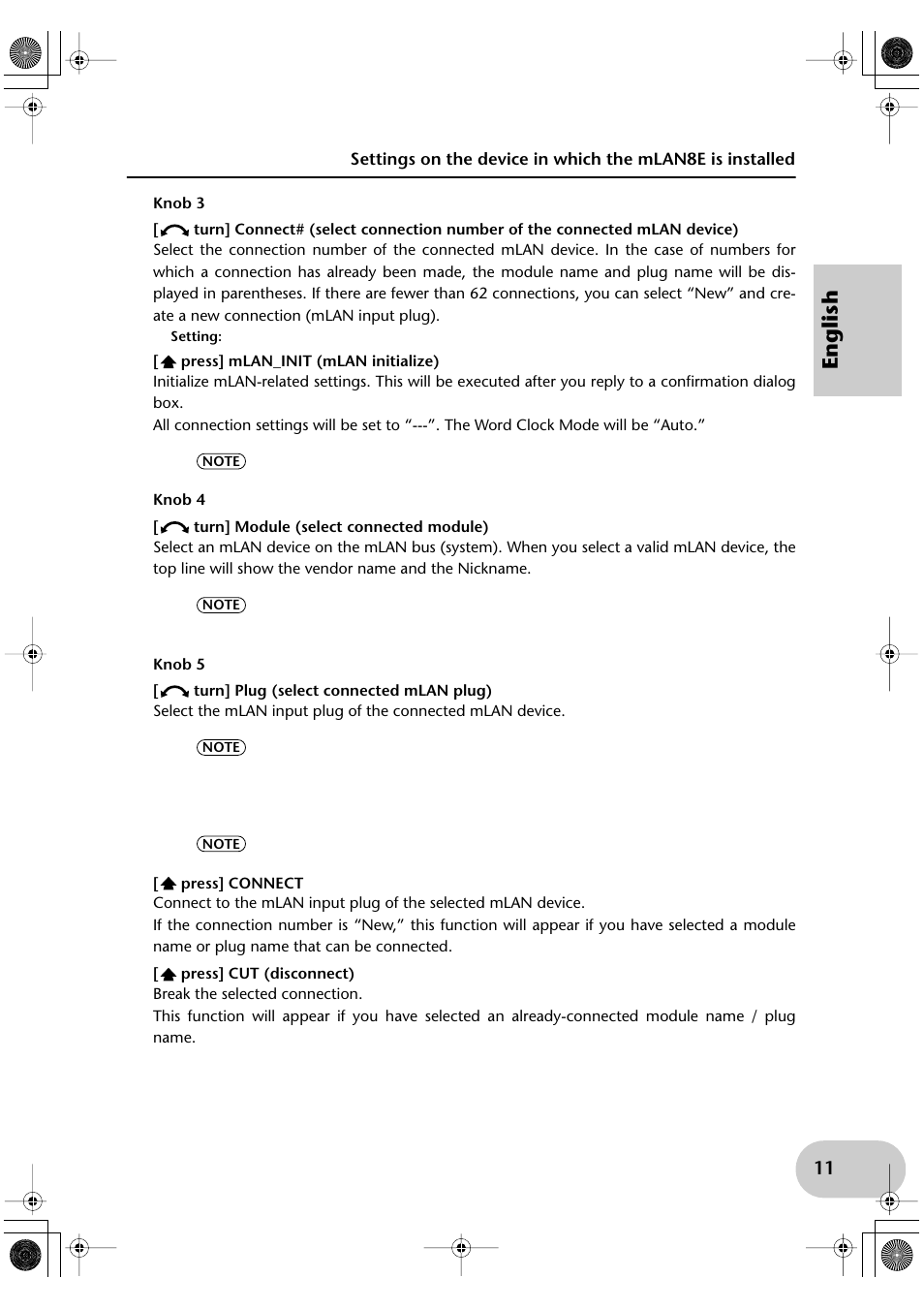 English | Yamaha mLAN8E User Manual | Page 11 / 63