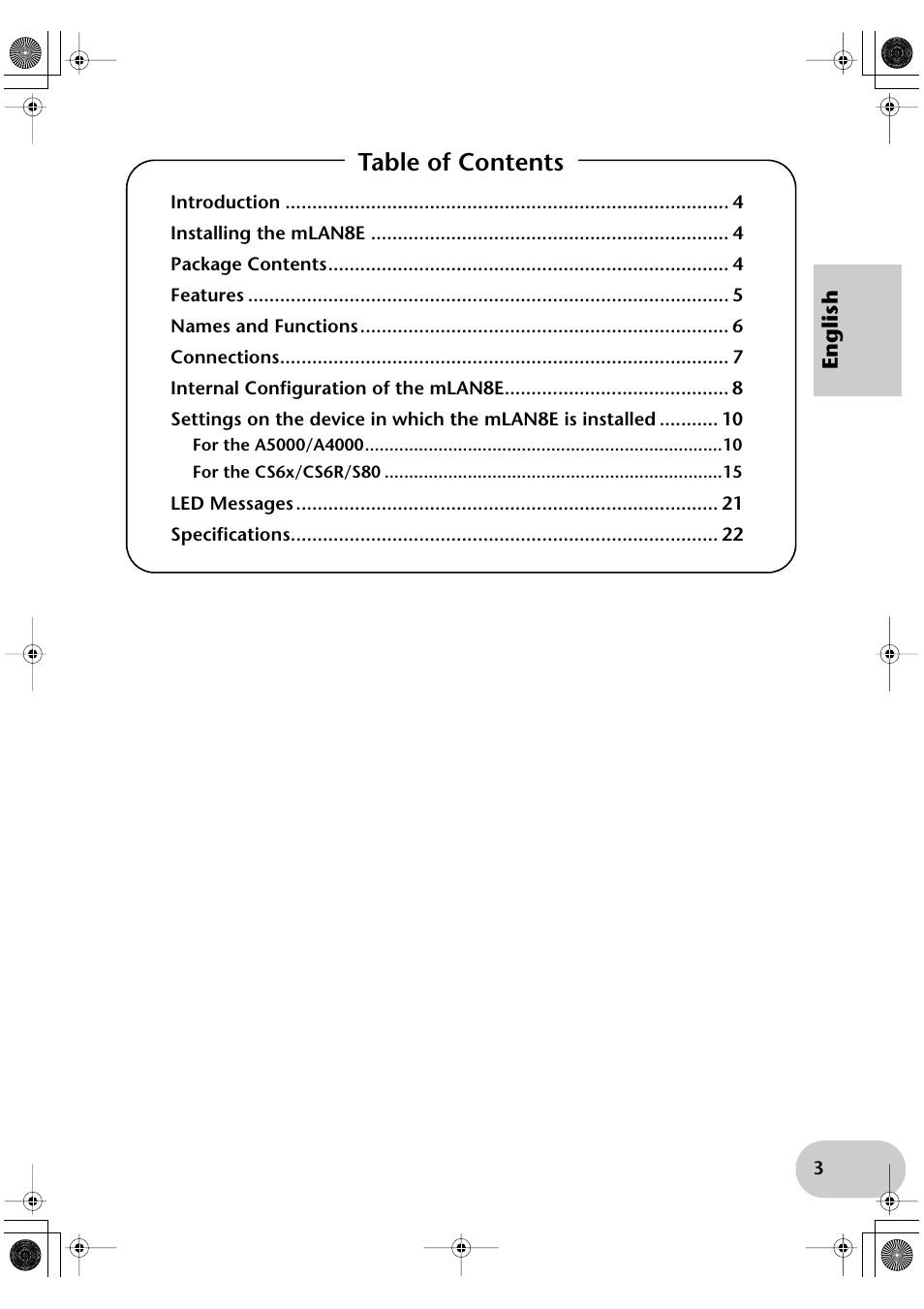Yamaha mLAN8E User Manual | Page 3 / 63