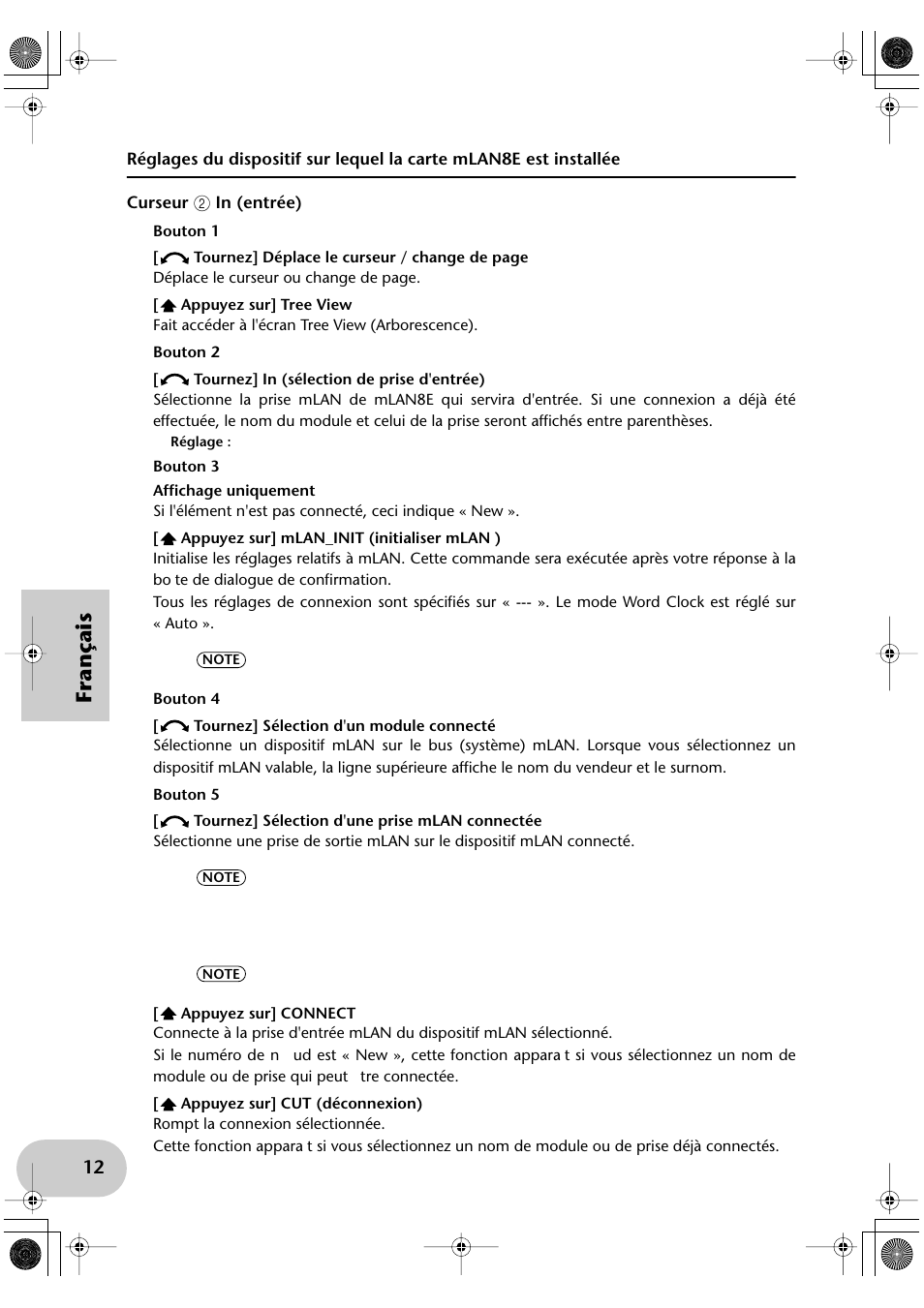 Français | Yamaha mLAN8E User Manual | Page 52 / 63