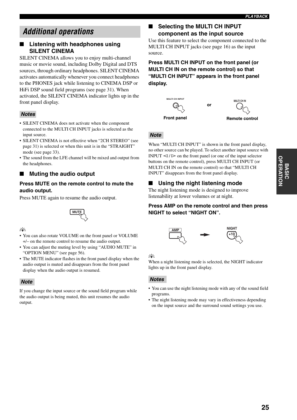 Additional operations | Yamaha HTR-5930 User Manual | Page 29 / 74