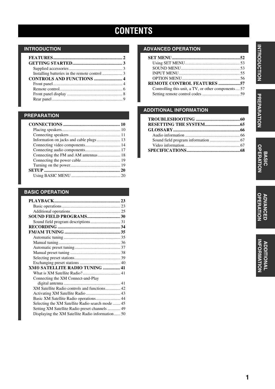 Yamaha HTR-5930 User Manual | Page 5 / 74