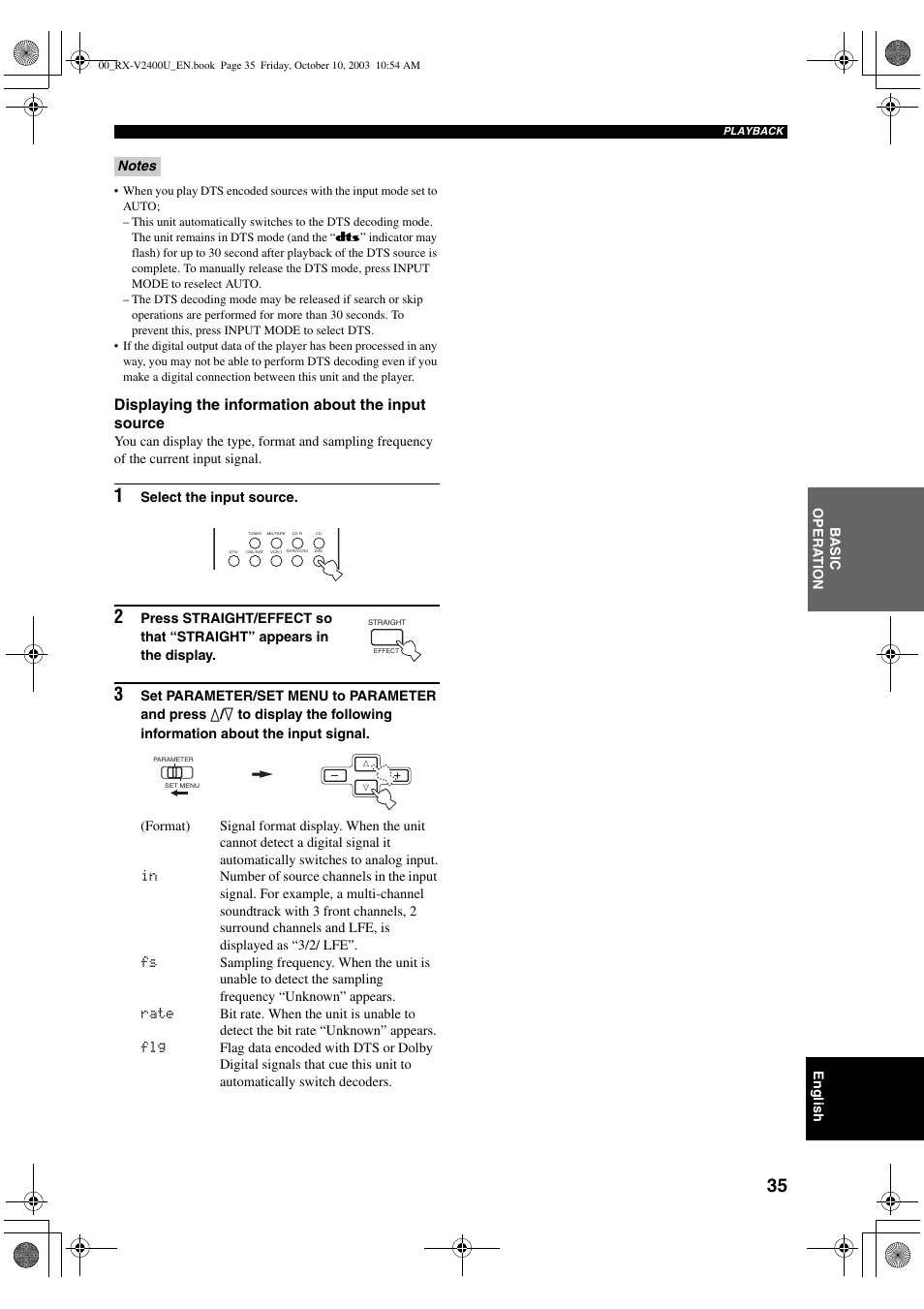 Yamaha RX-V2400 User Manual | Page 39 / 94