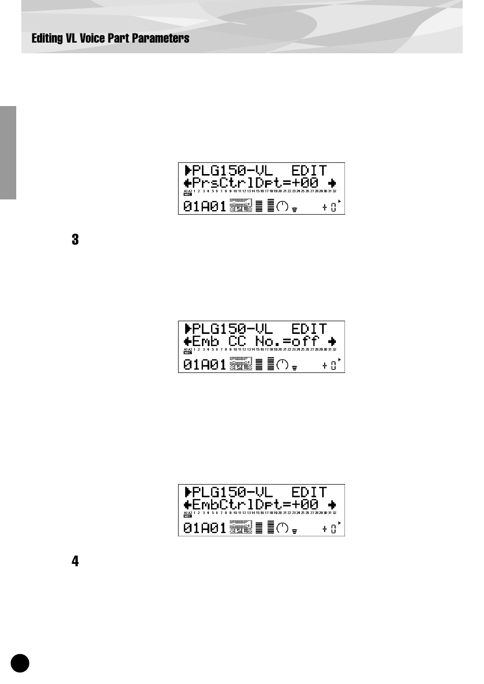 Editing vl voice part parameters | Yamaha PLG150-VL User Manual | Page 22 / 56